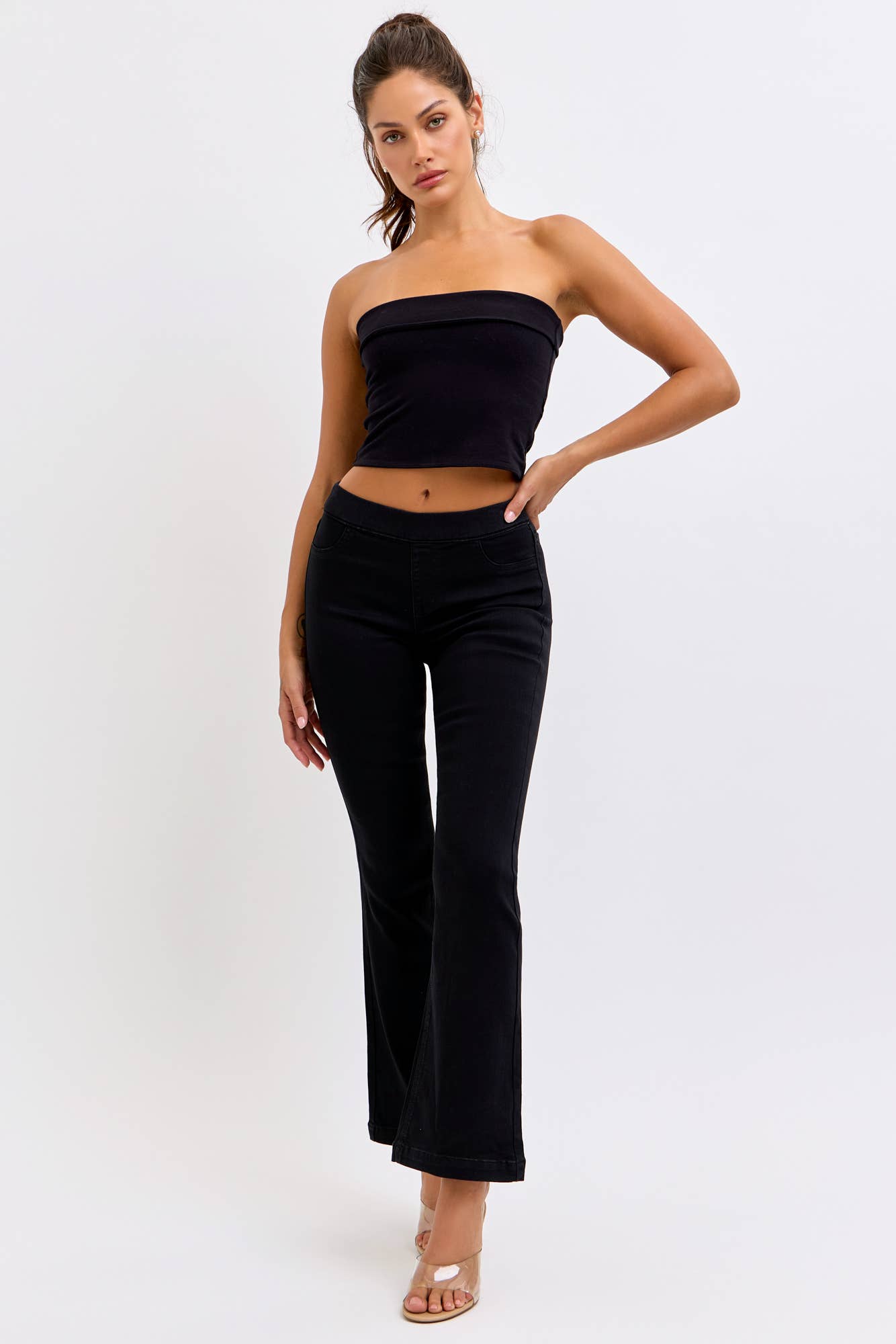 Black Flared Jegging