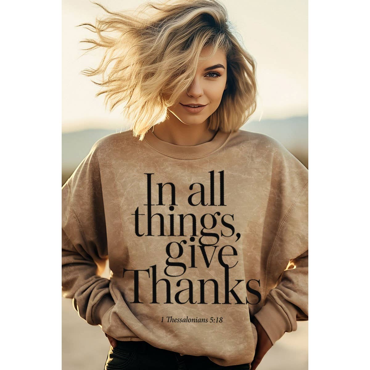 GIVE THANKS MINERAL SWEATWHIRTS