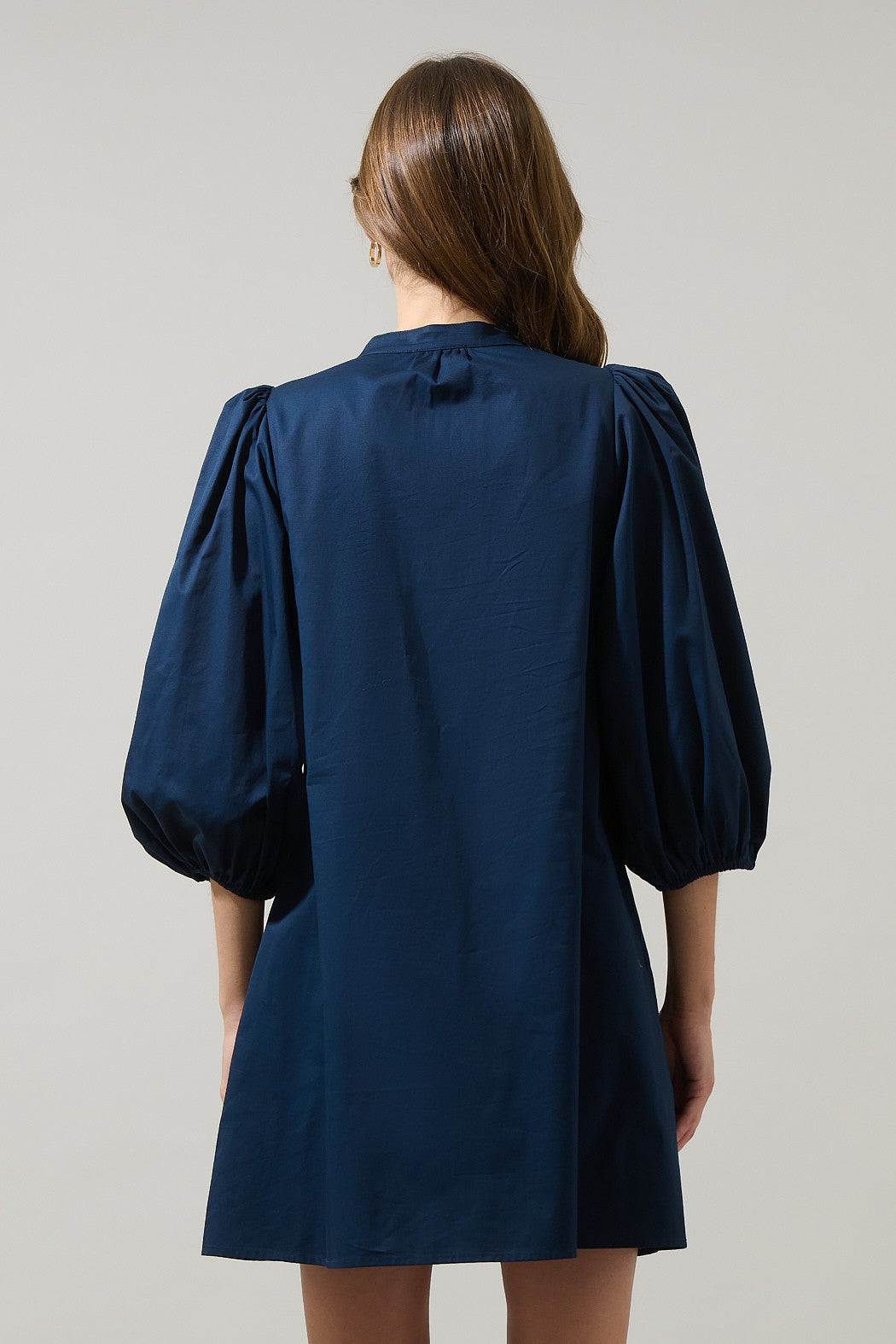Split Neck Shift Dress