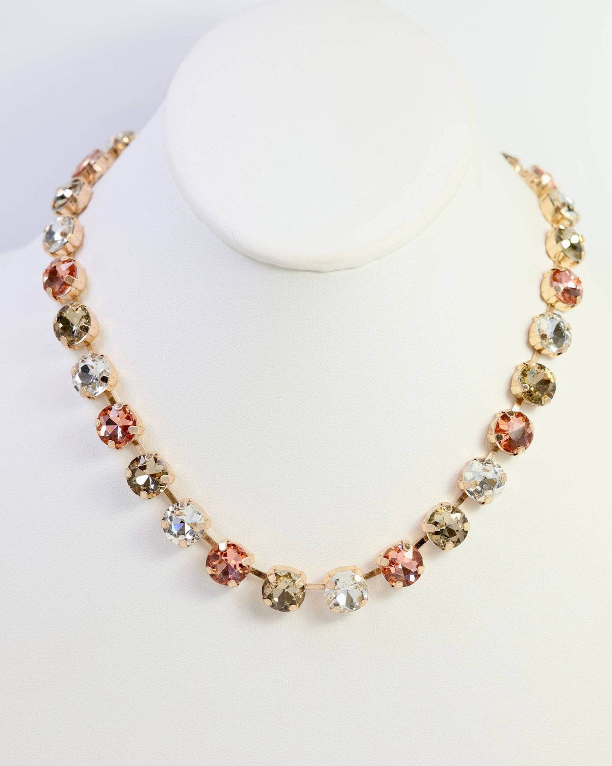 Andi Rhinestone Necklace Topaz Multi