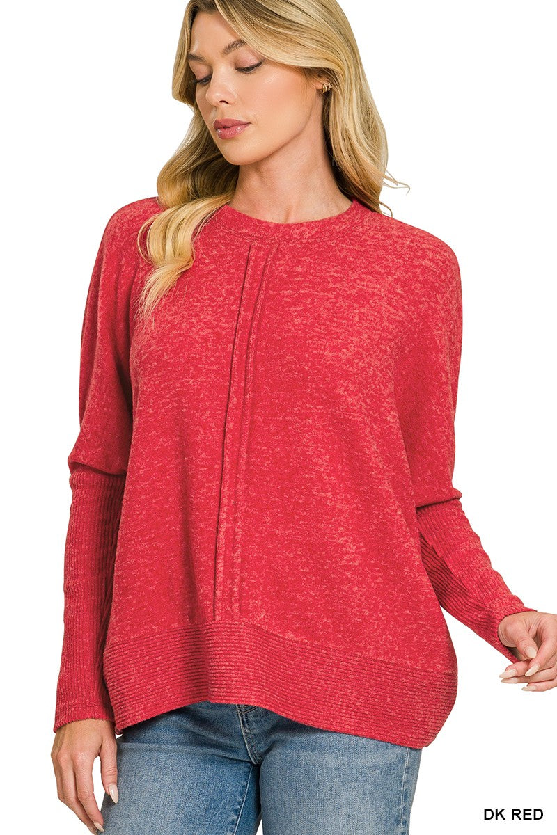 Brushed Melange Oversized Sweater