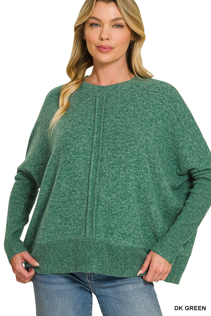 Brushed Melange Oversized Sweater