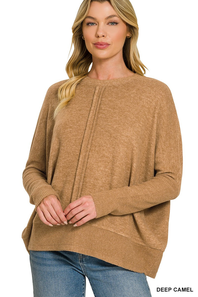 Brushed Melange Oversized Sweater