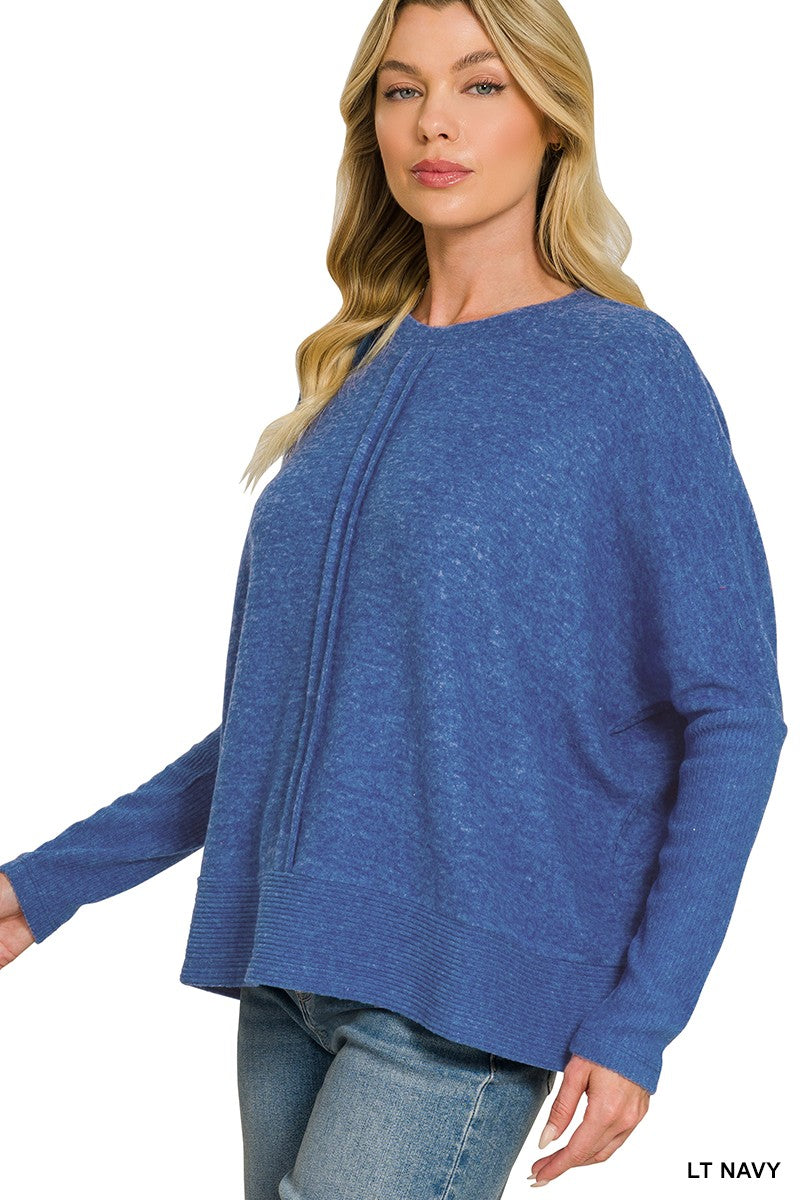 Brushed Melange Oversized Sweater
