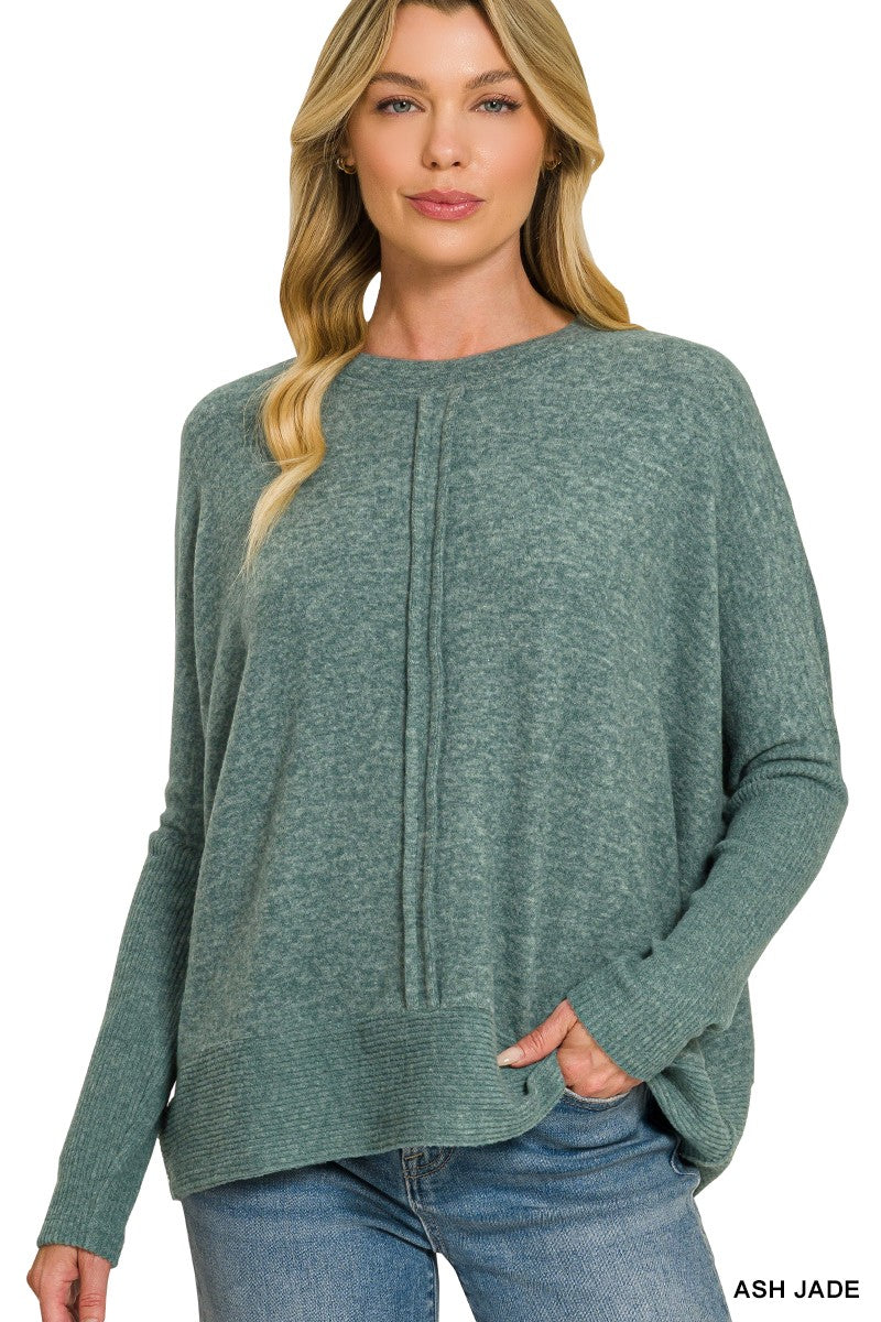 Brushed Melange Oversized Sweater