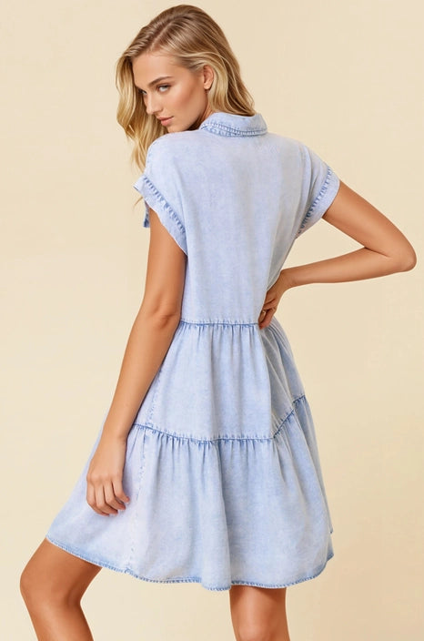 Tencel Tiered Dress