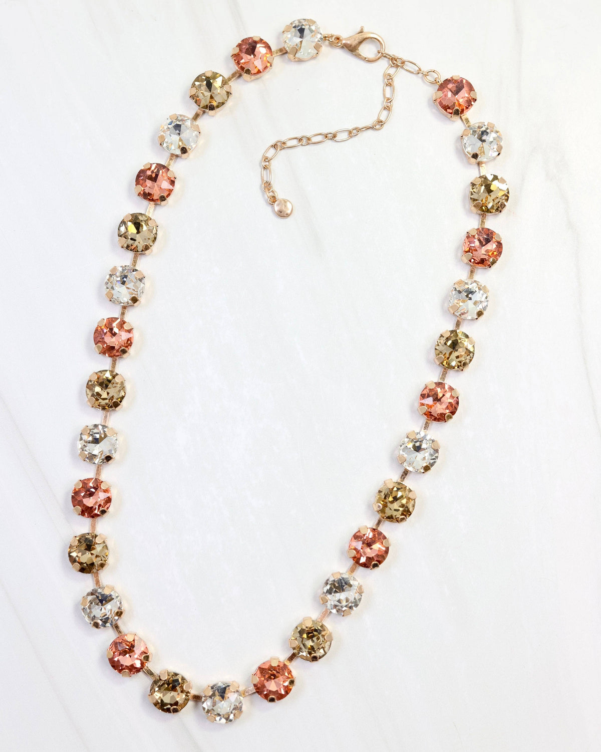 Andi Rhinestone Necklace Topaz Multi