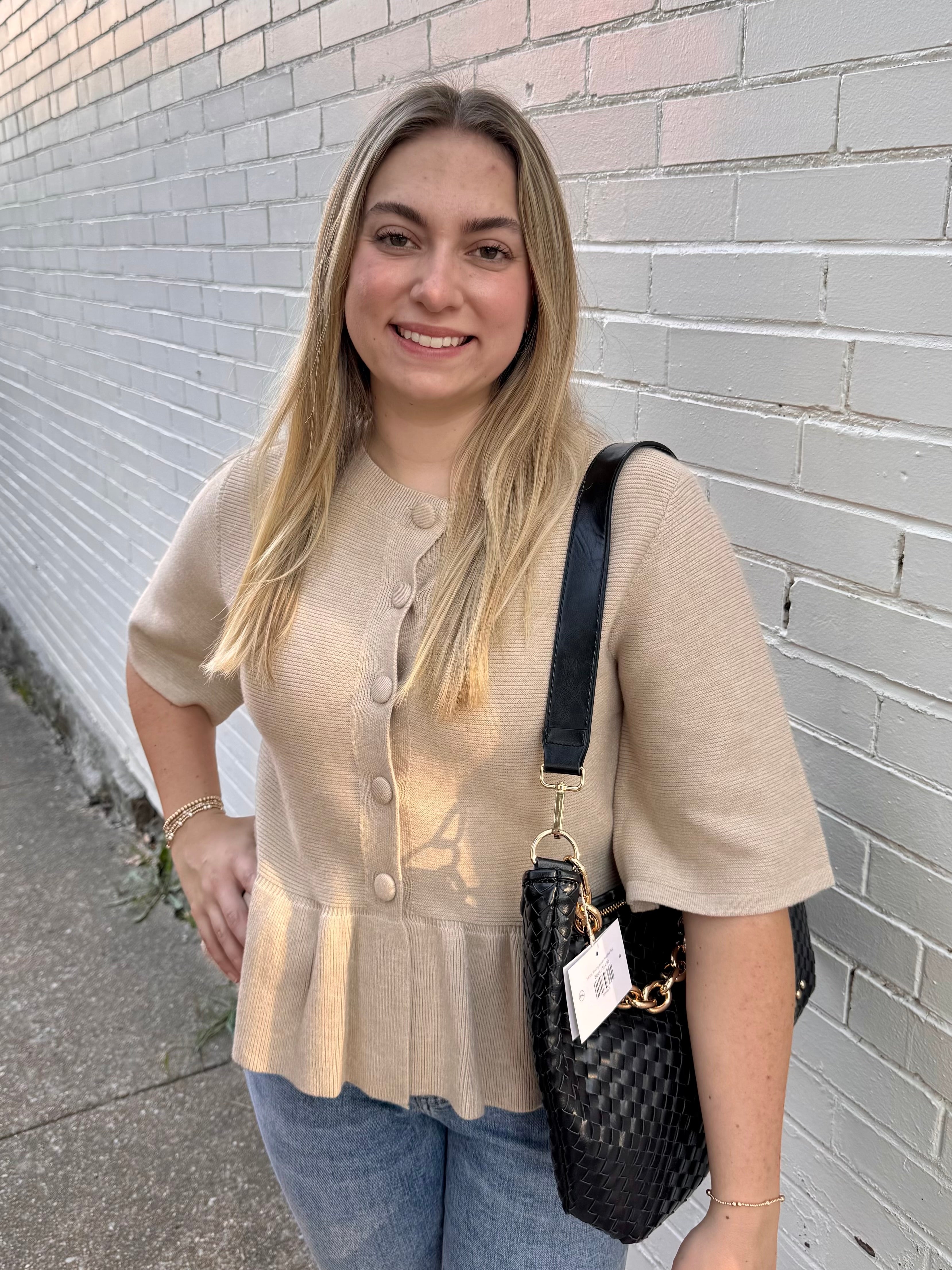 Peplum Knit Sweater