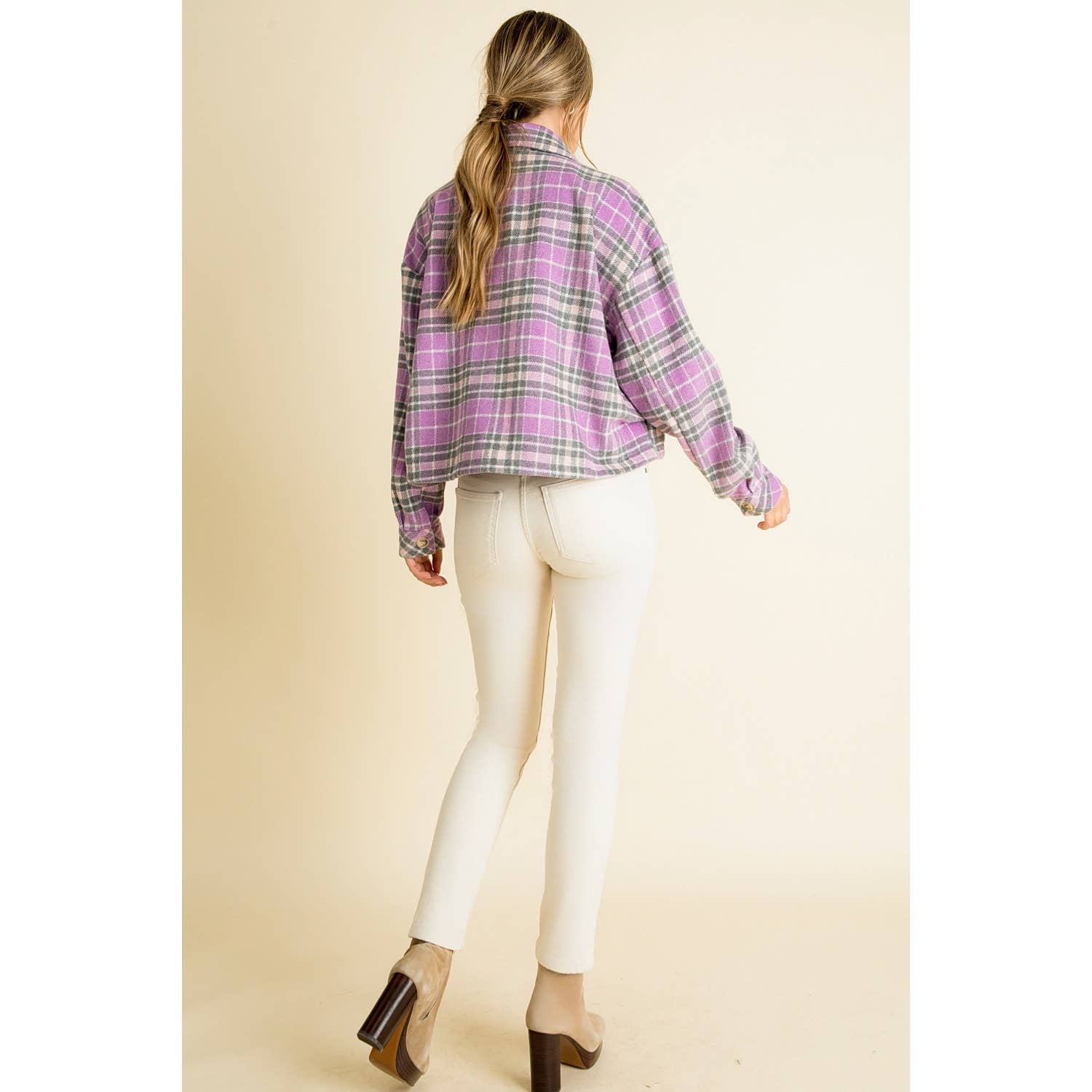 Plaid Cropped Shacket
