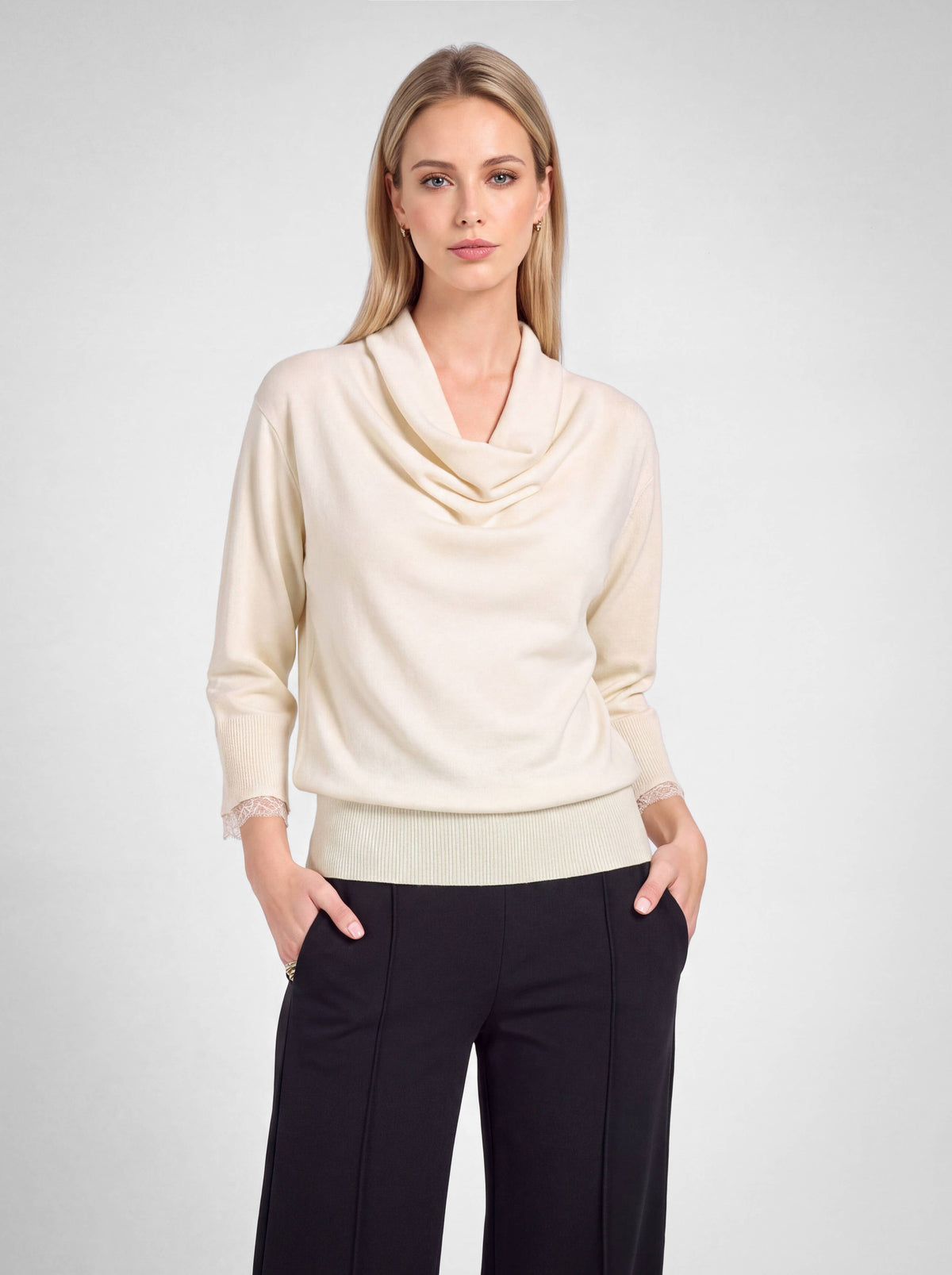 Cowl-neck Knit Sweater