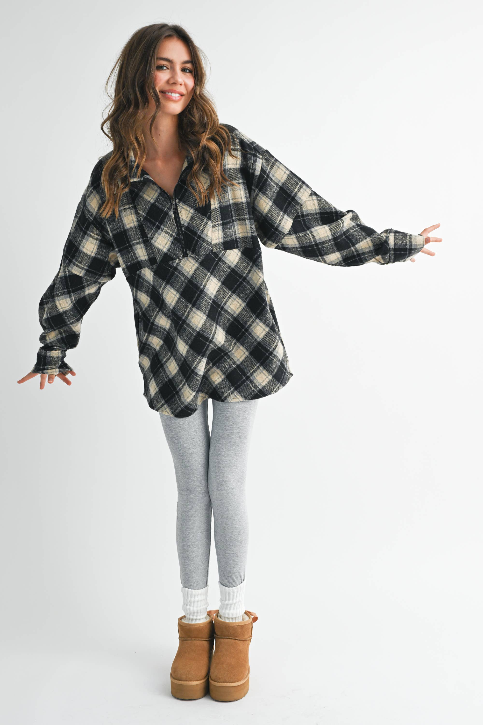 Mya Plaid Pullover
