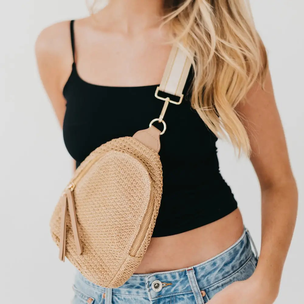 Raffia Sling Bag