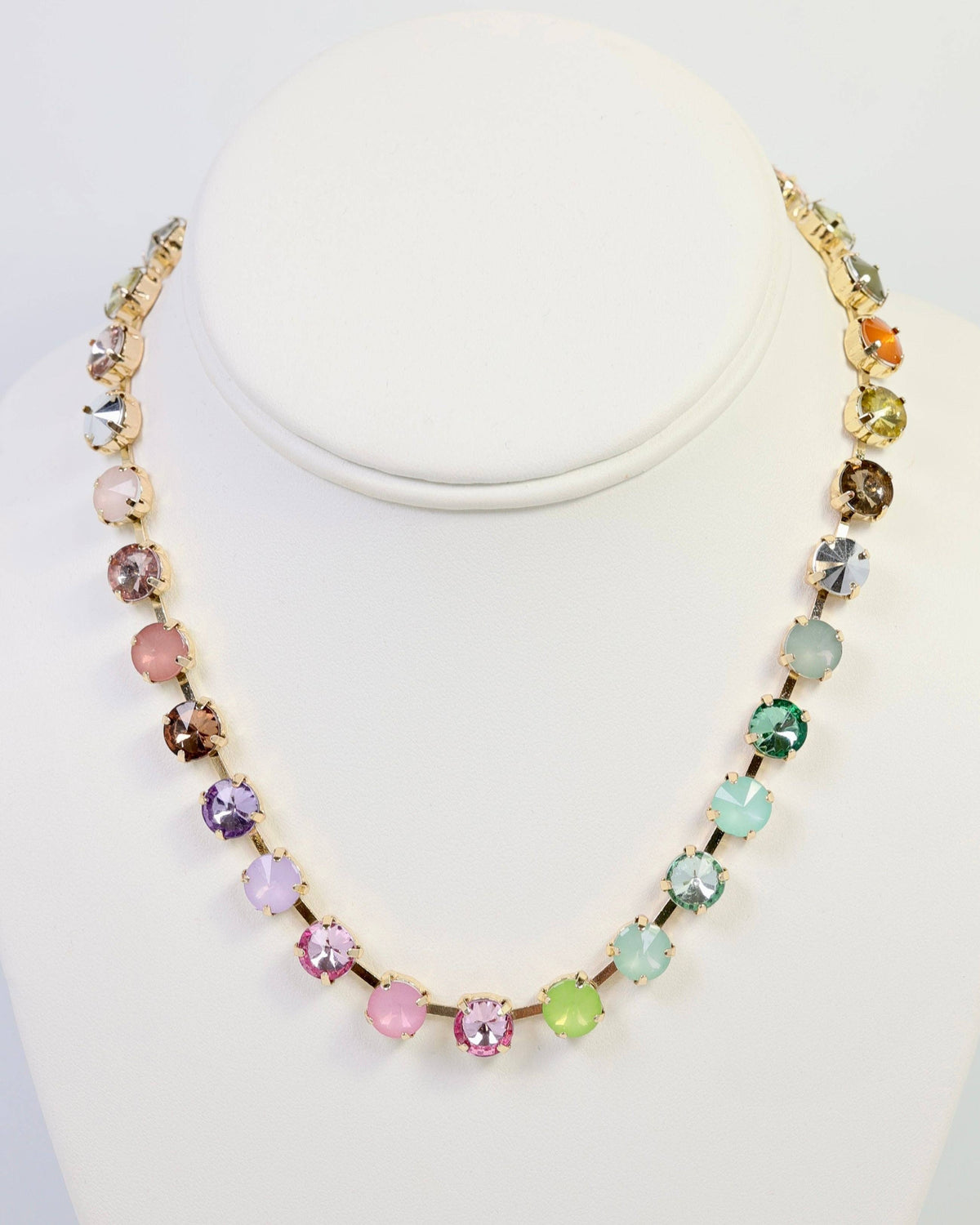 Shalimar Small  Rhinestone Necklace Light Multi
