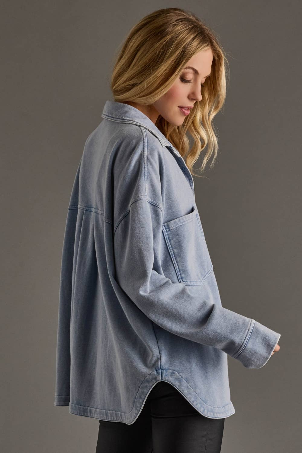 Lt. Blue Super Soft Button Up