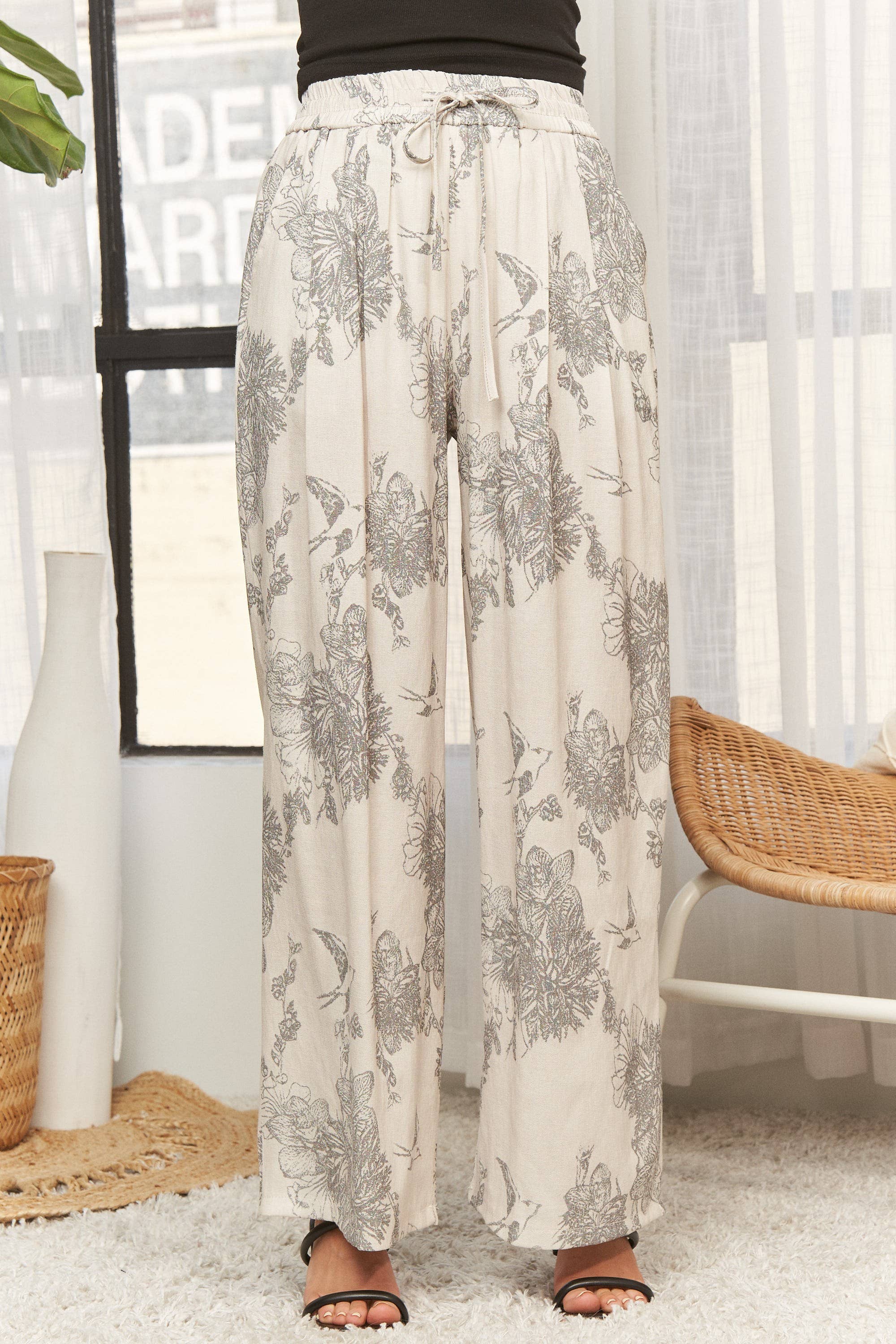 ABSTRACT WIDE LEG PANTS