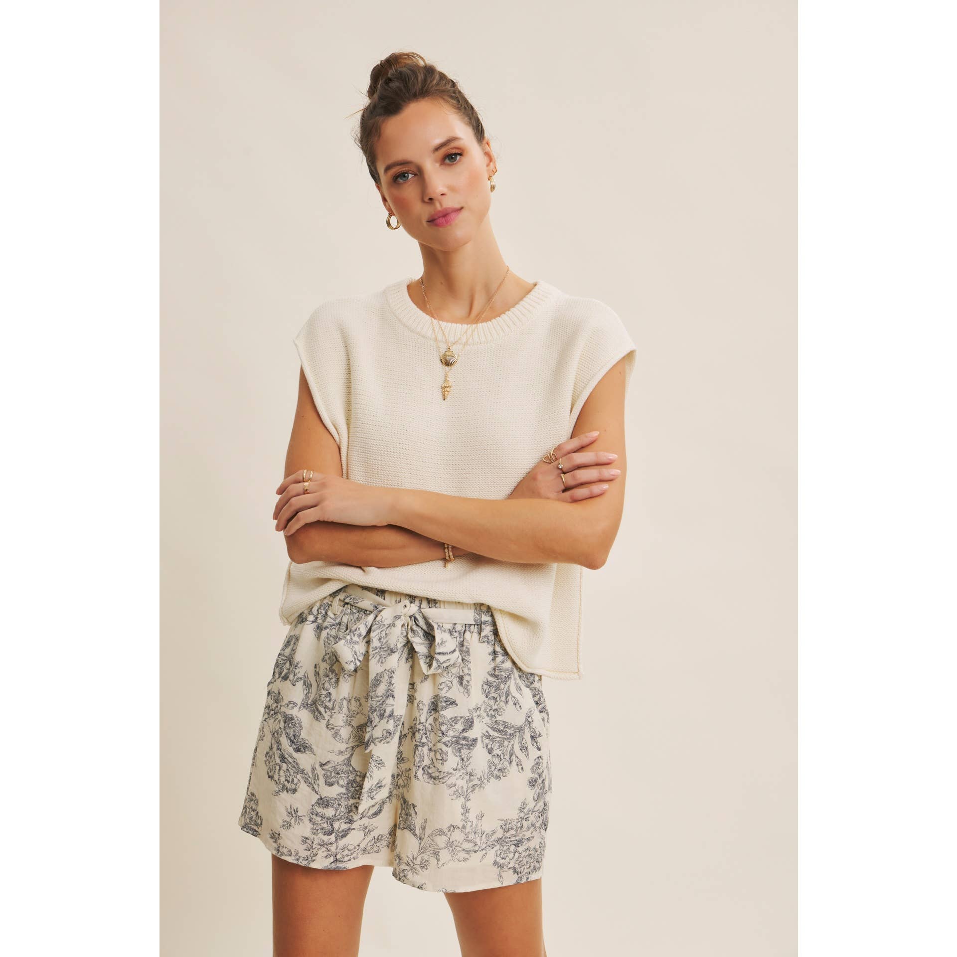 PARISIAN CHARM TOILE SHORTS