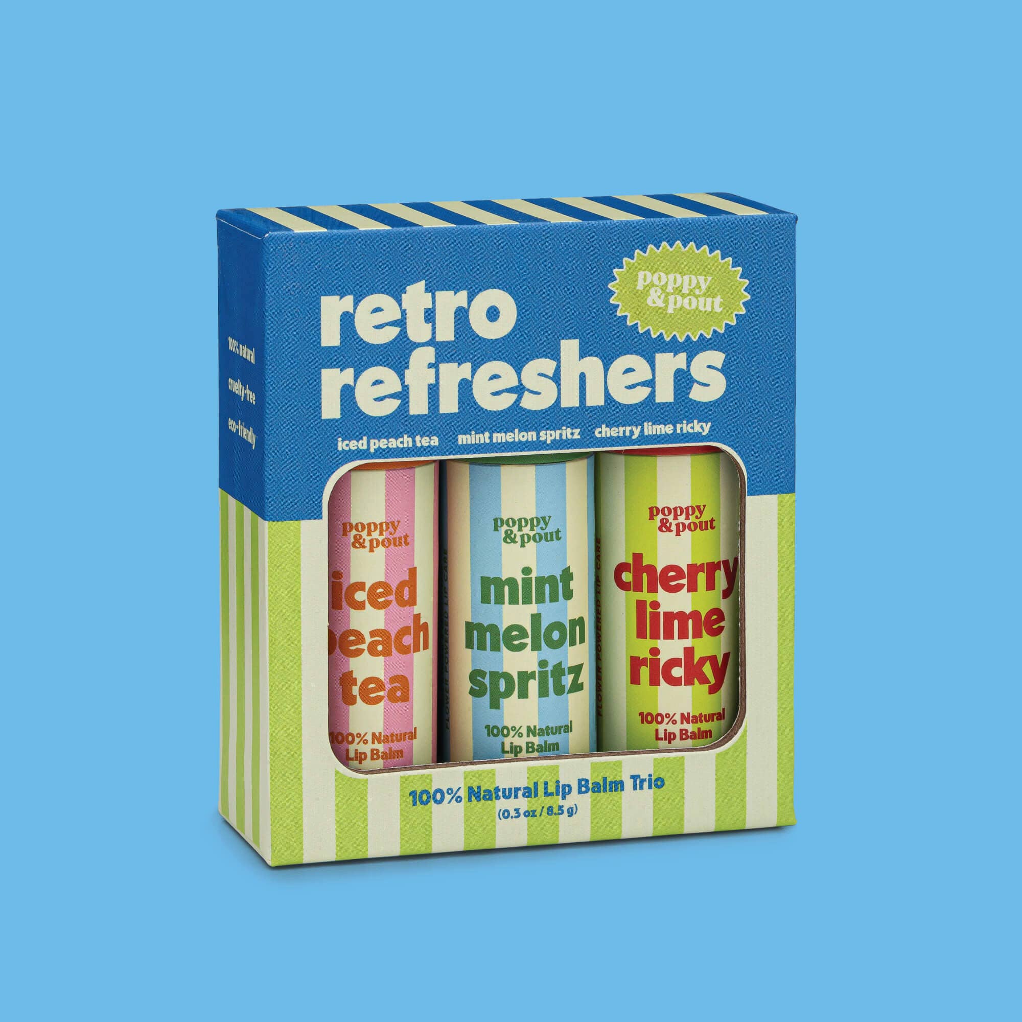 Gift Set, Lip Balm Trio, Retro Refreshers