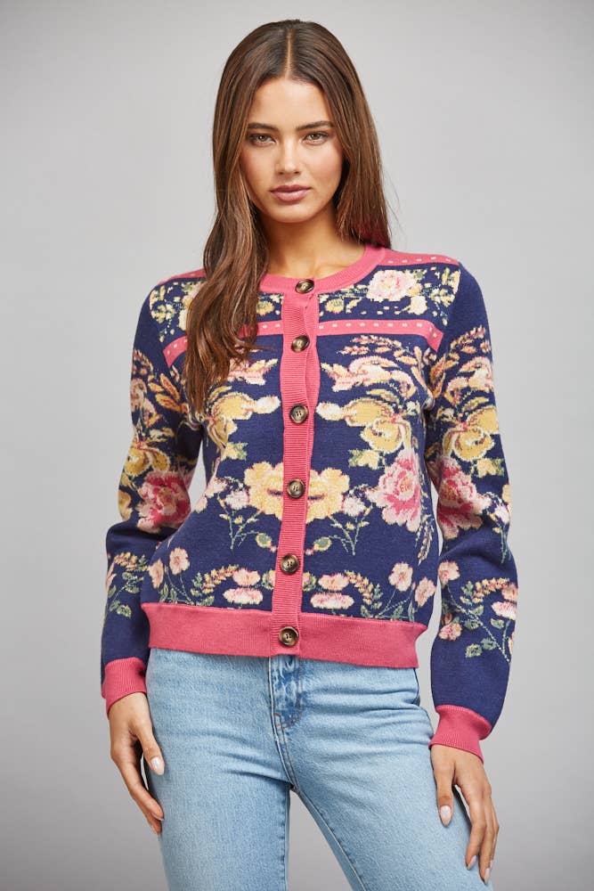 JACQUARD KNIT CARDIGAN