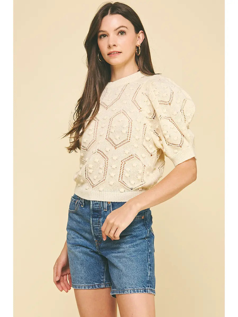 PUFFED SLEEVE SWEATER