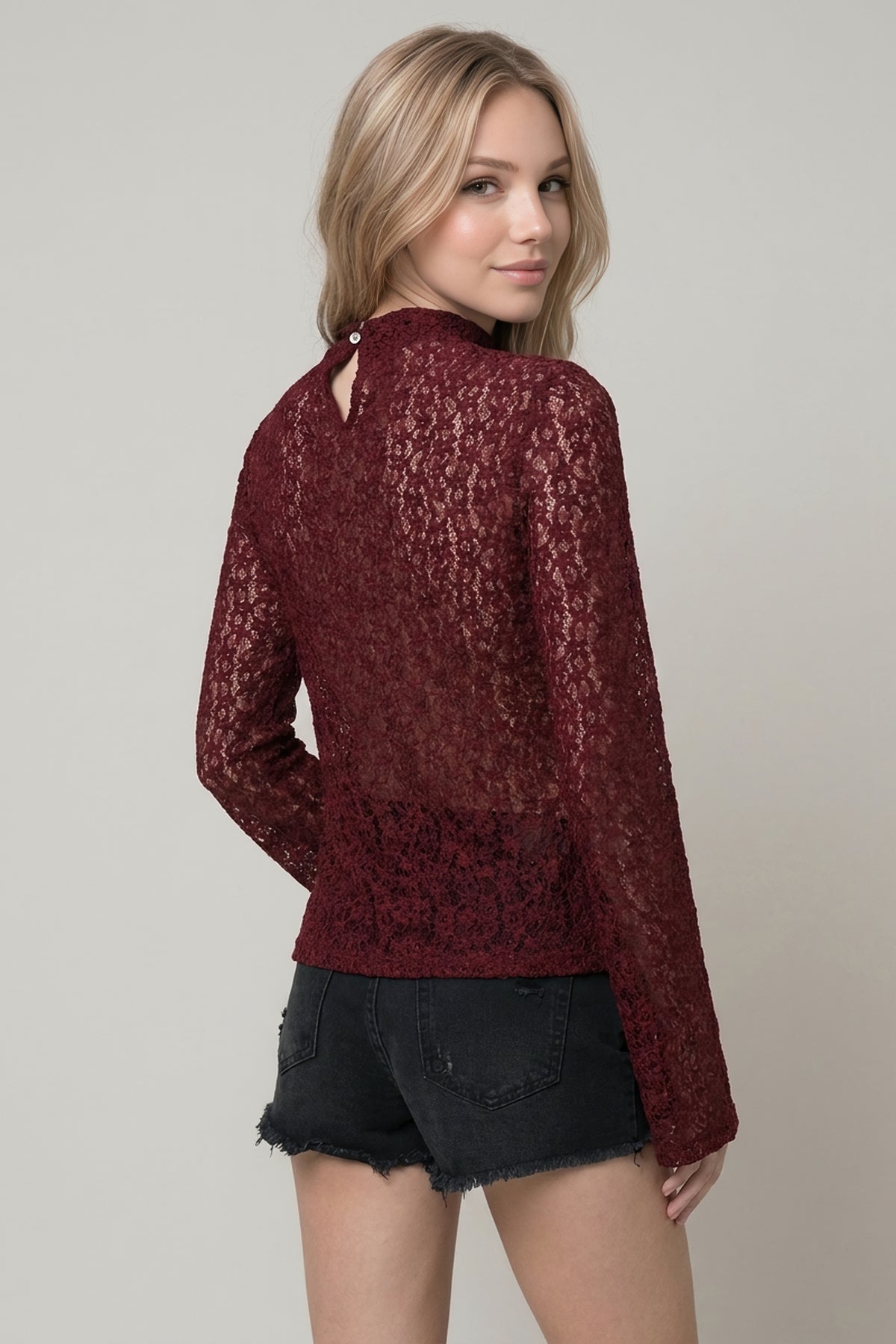 Lace Bell Sleeve Top