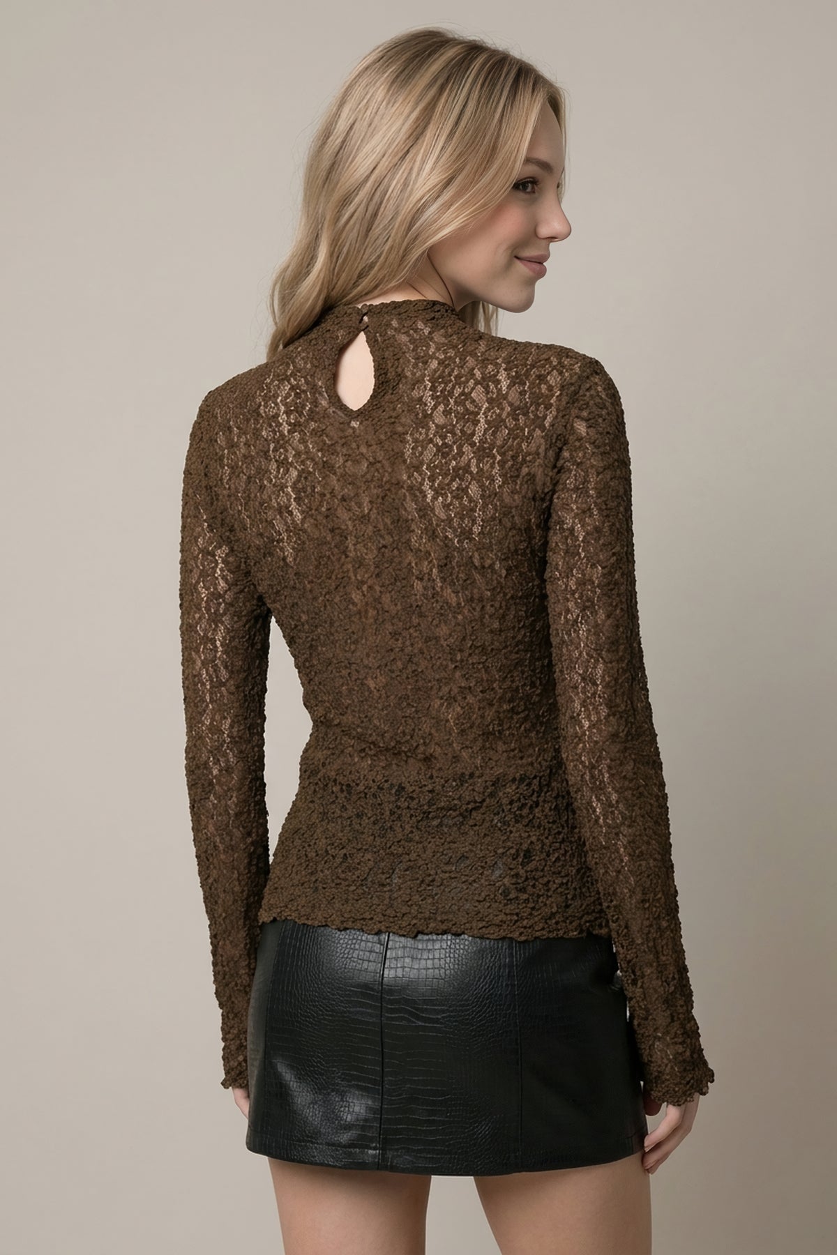 Lace Bell Sleeve Top