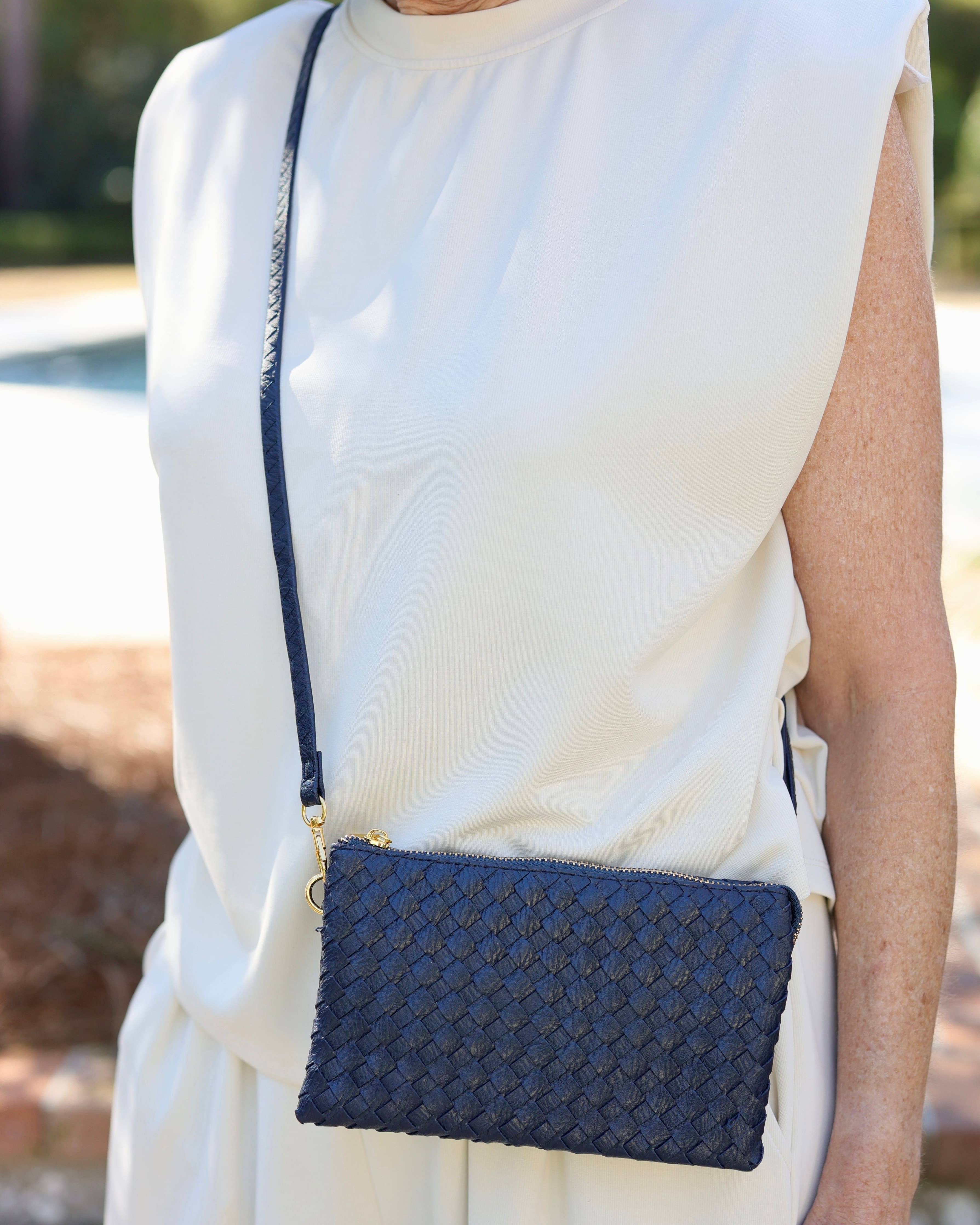 Liz Crossbody Bag Woven Navy