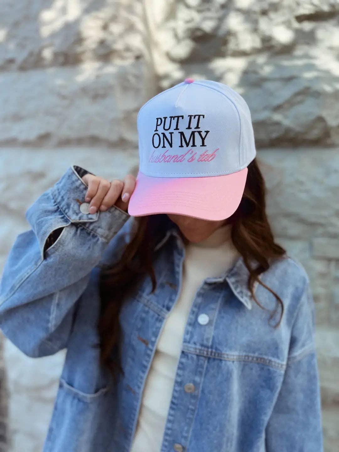 Put It On My Husband's Tab Vintage Trucker Hat