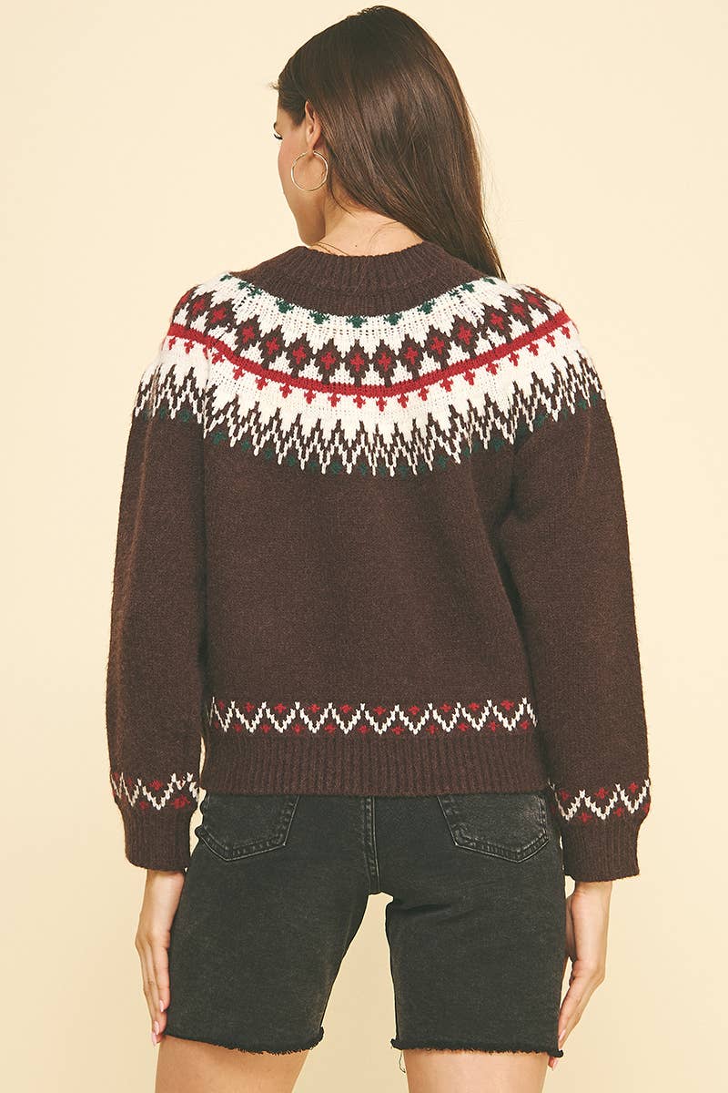 NORDIC PATTERN CARDIGAN