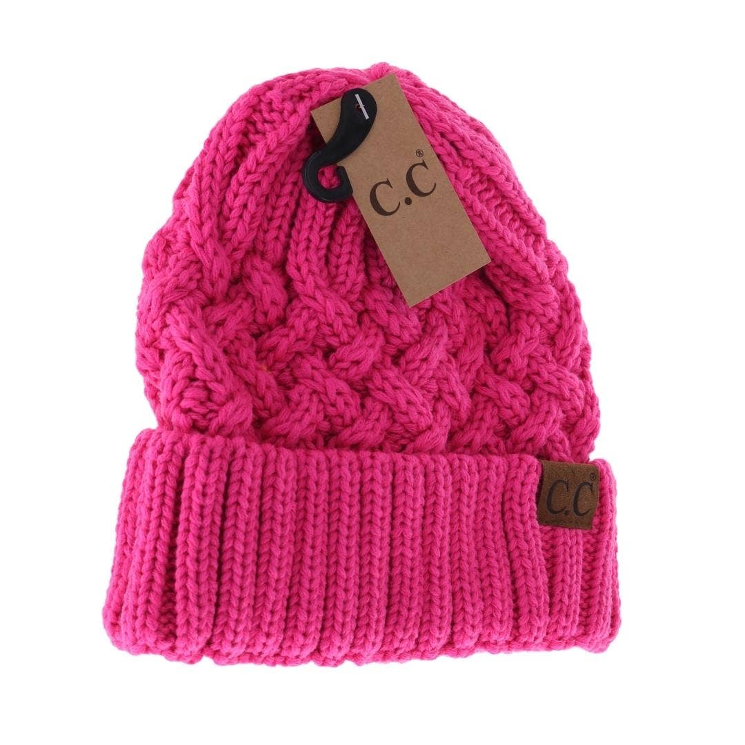 Lattice Knit Cuff Beanie
