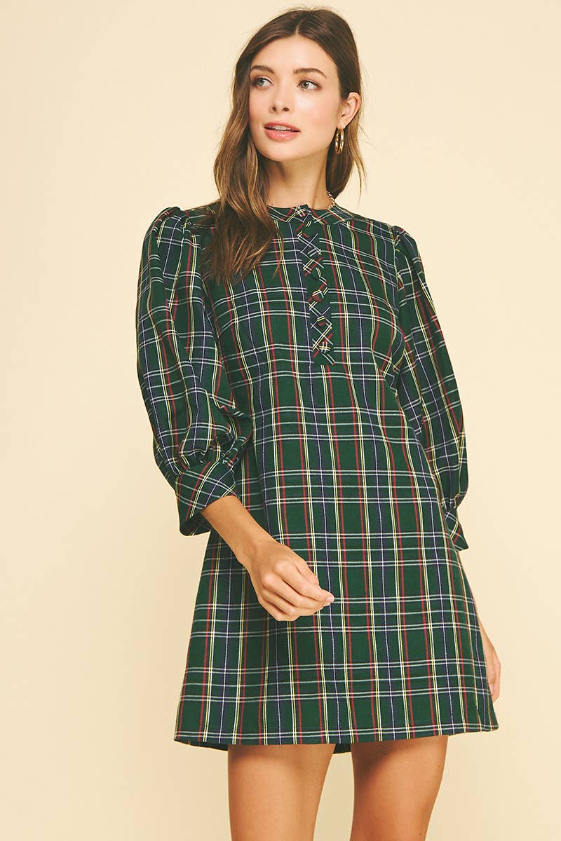 PLAID MINI DRESS