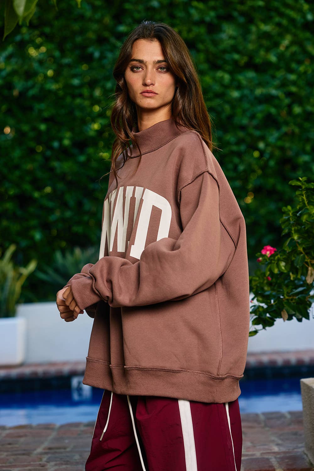 'WWJD & AMEN' Reversible Mock Neck Sweatshirt