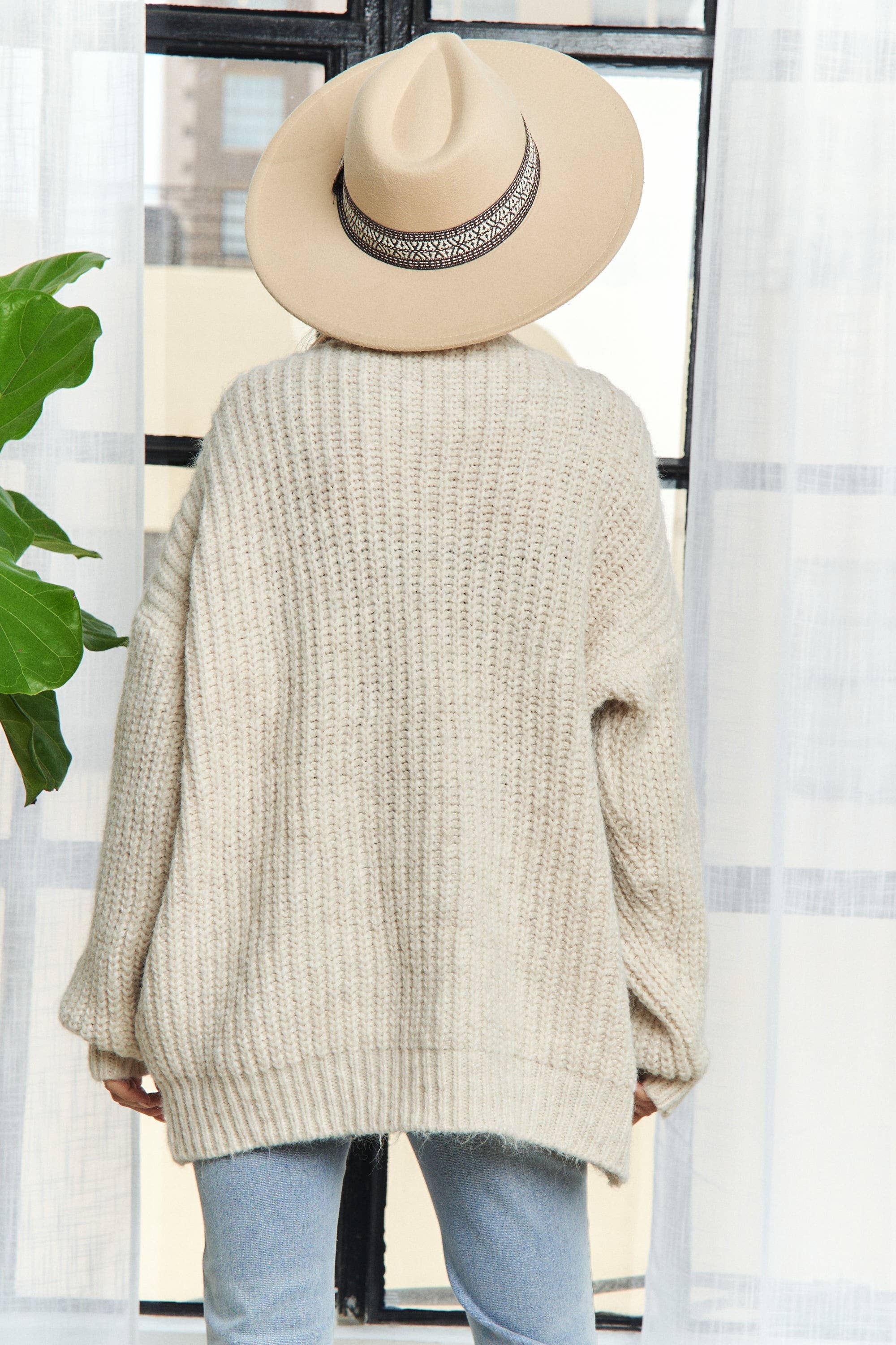 DENIM POCKET SWEATER