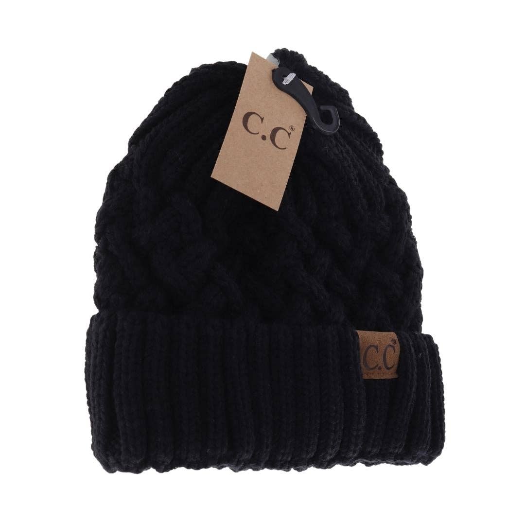 Lattice Knit Cuff Beanie