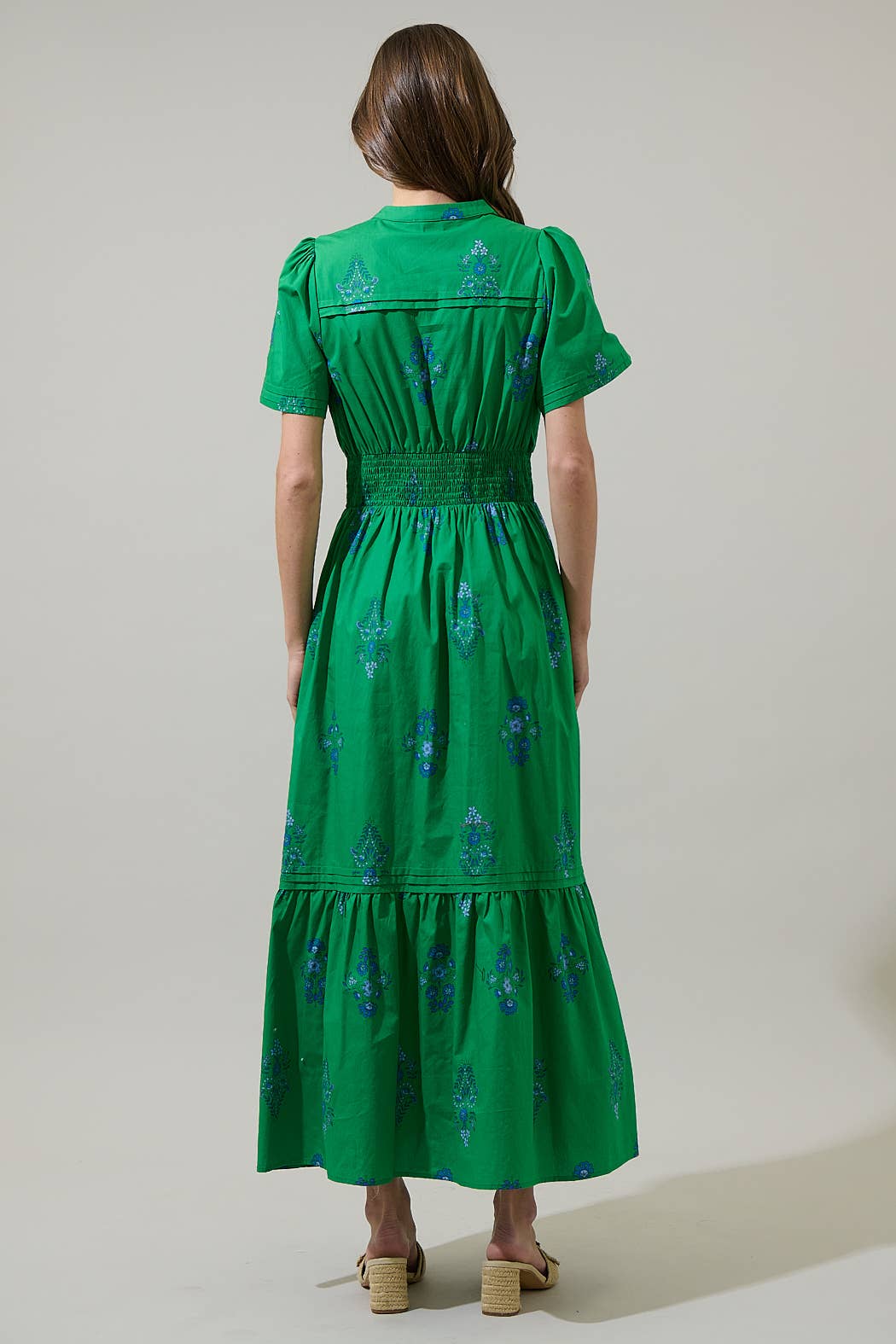 Halina Floral Poplin Maxi Dress