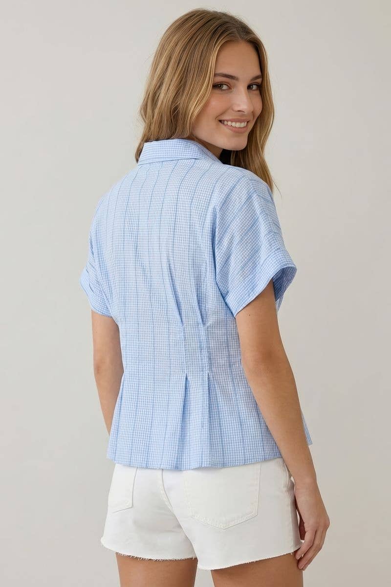 GINGHAM BUTTON DOWN SHIRT