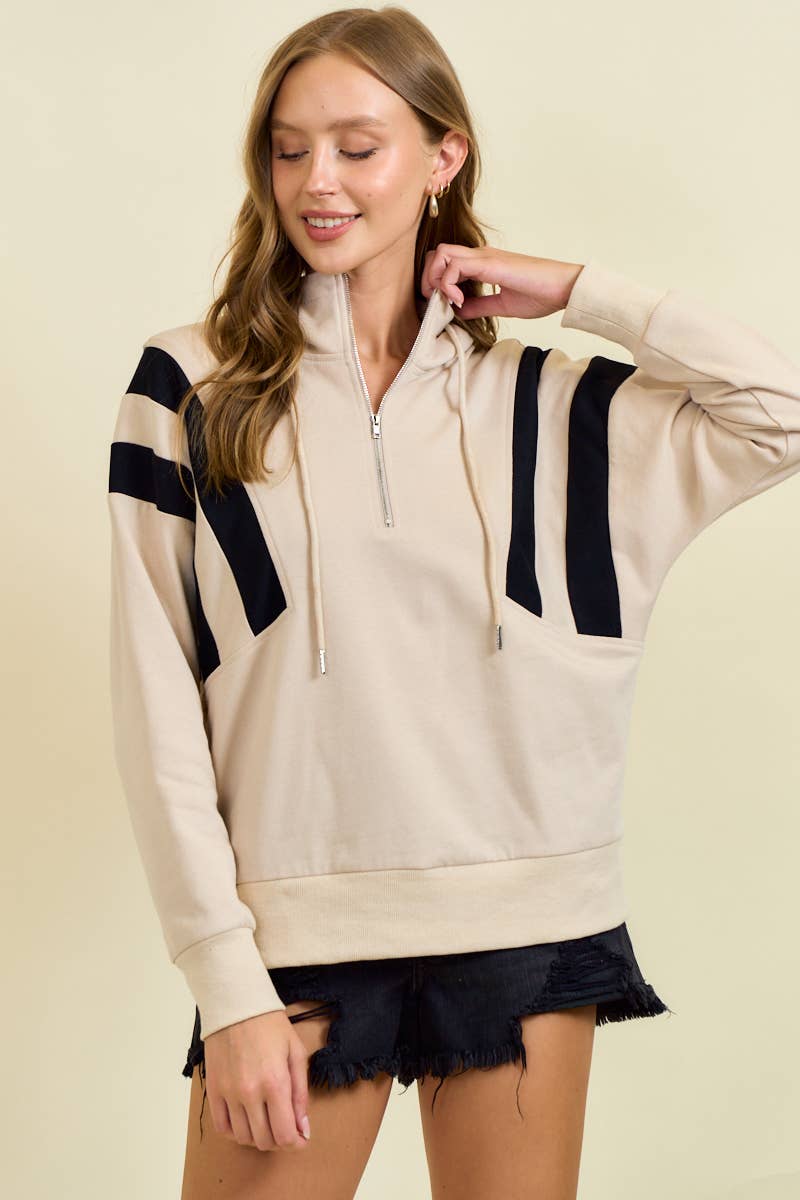 Half Zip Hoodie Sweatshirt