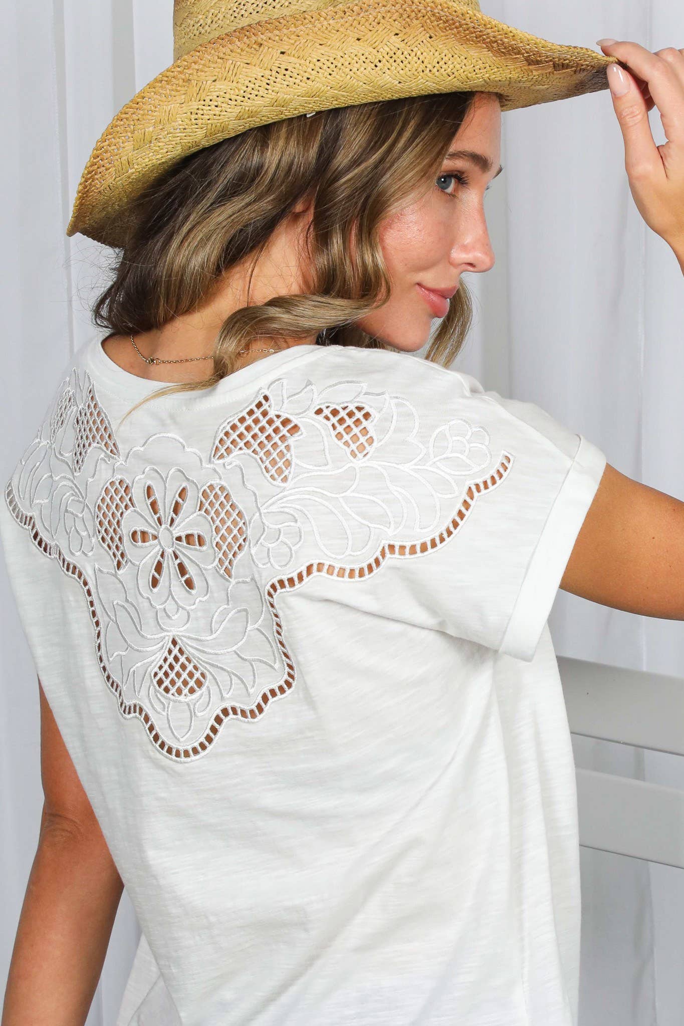 Embroidery Knit Top
