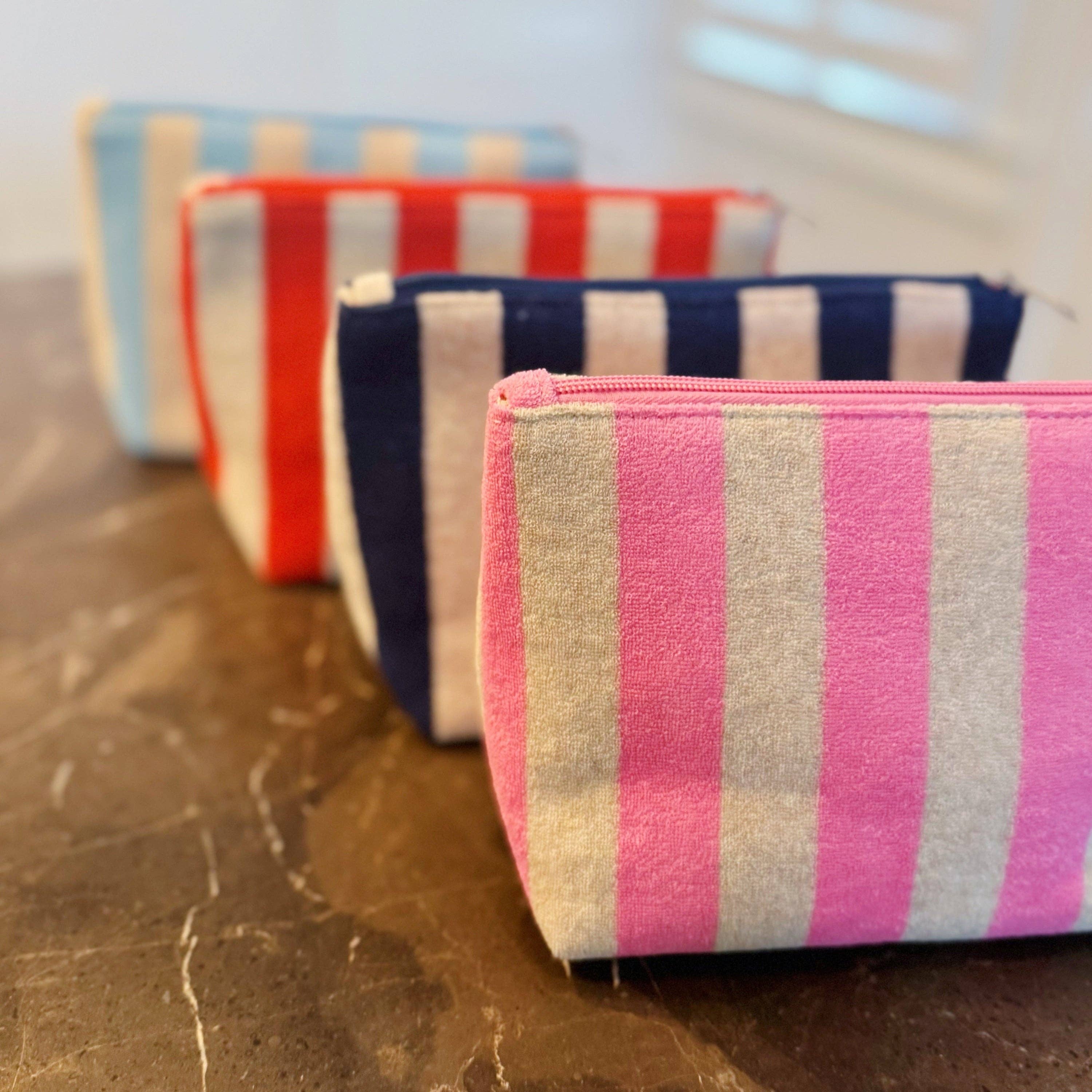 Terry Striped Everything Pouch