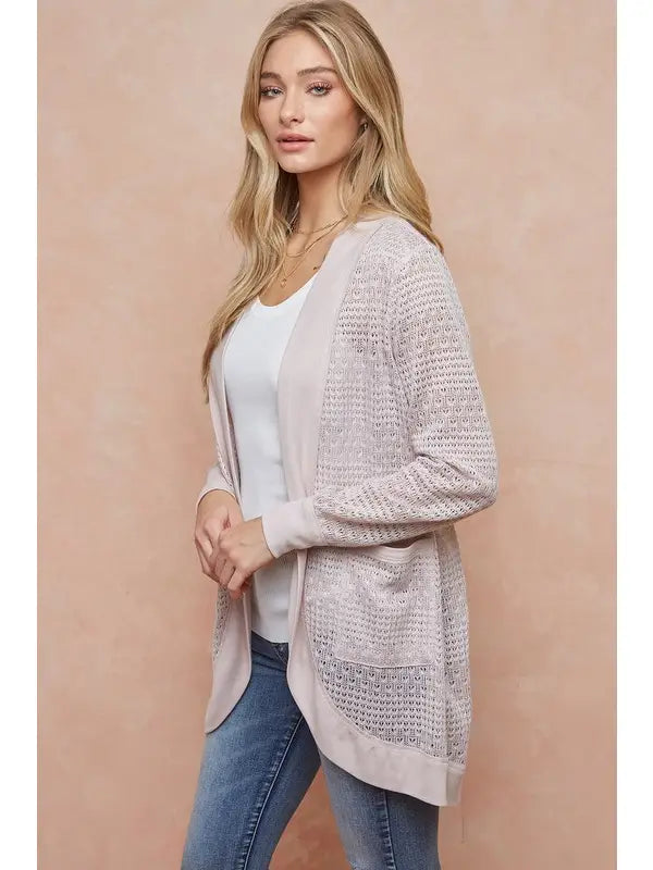Cocoon Cardigan with Raw Edge
