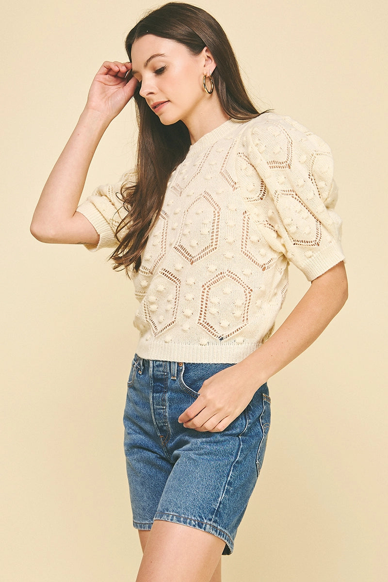 PUFFED SLEEVE SWEATER
