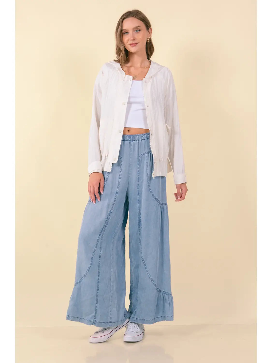TENCEL WIDE LEG PANTS