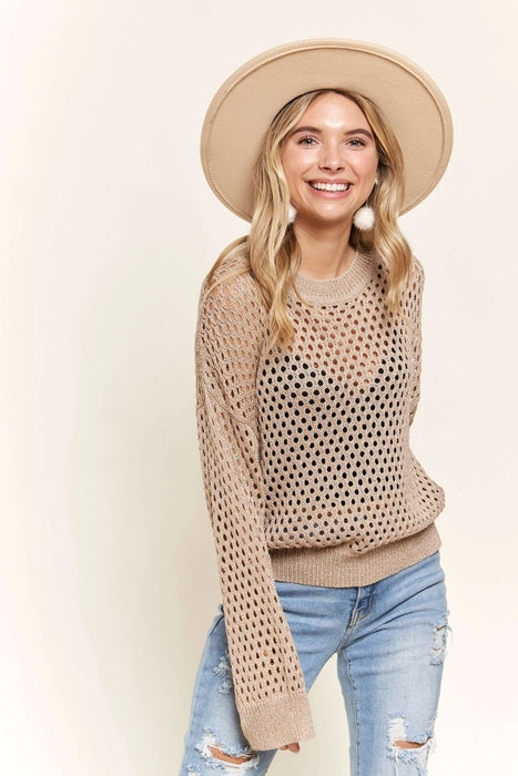 Gold Crochet Sweater