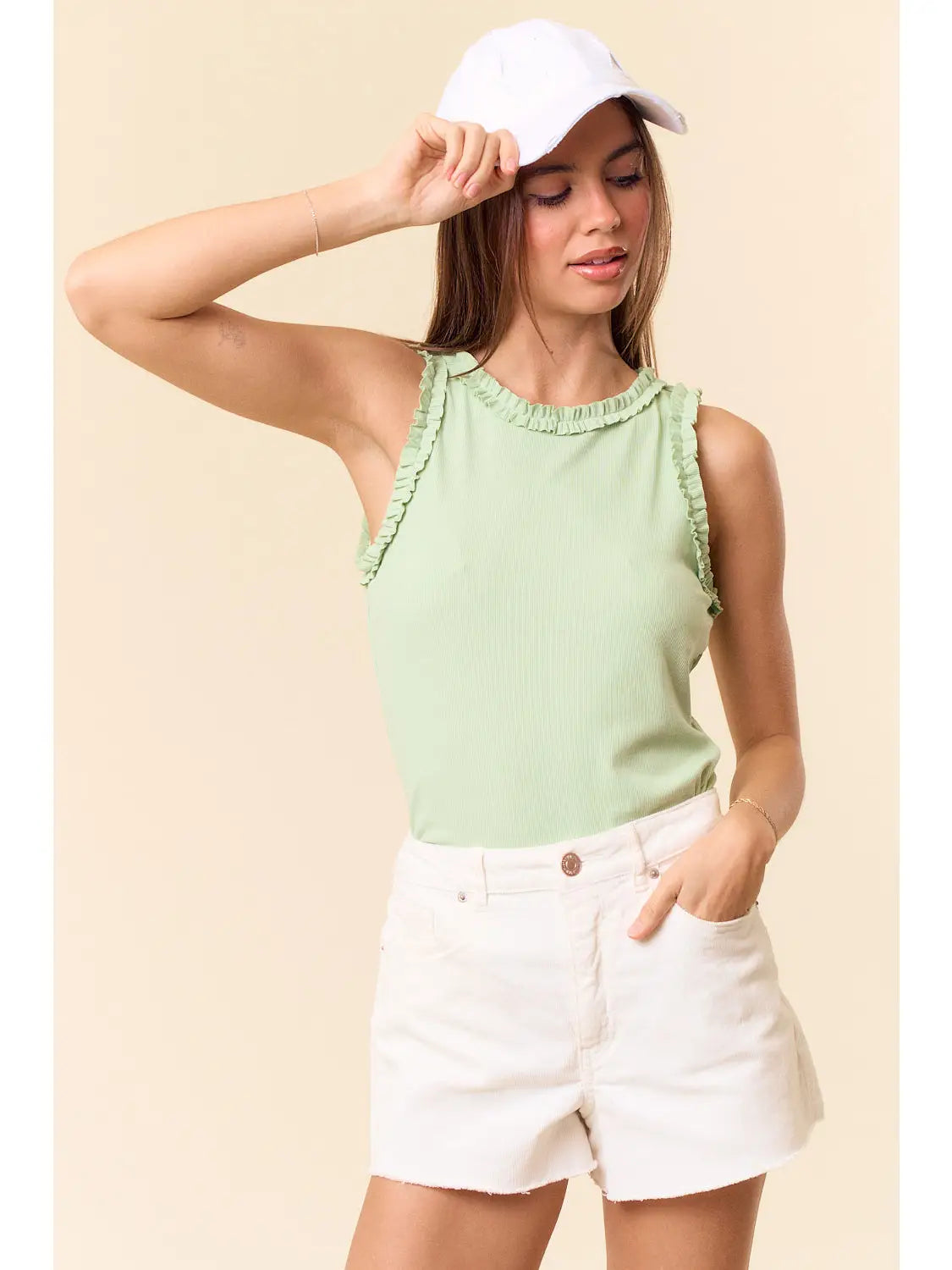 Ruffle Trim Tank
