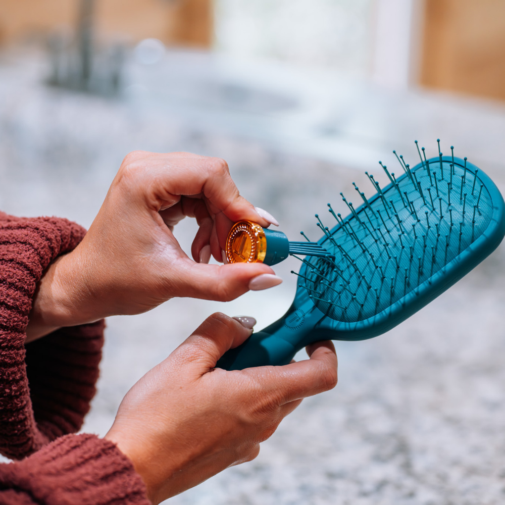 Detangler Hair Brush for Medium Hair - Teal With It