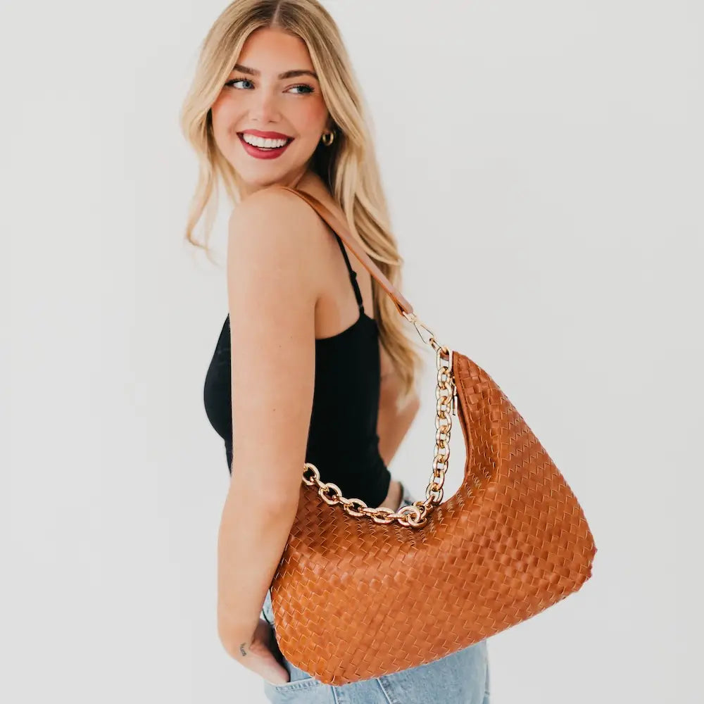 Sienna Woven Shoulder Bag