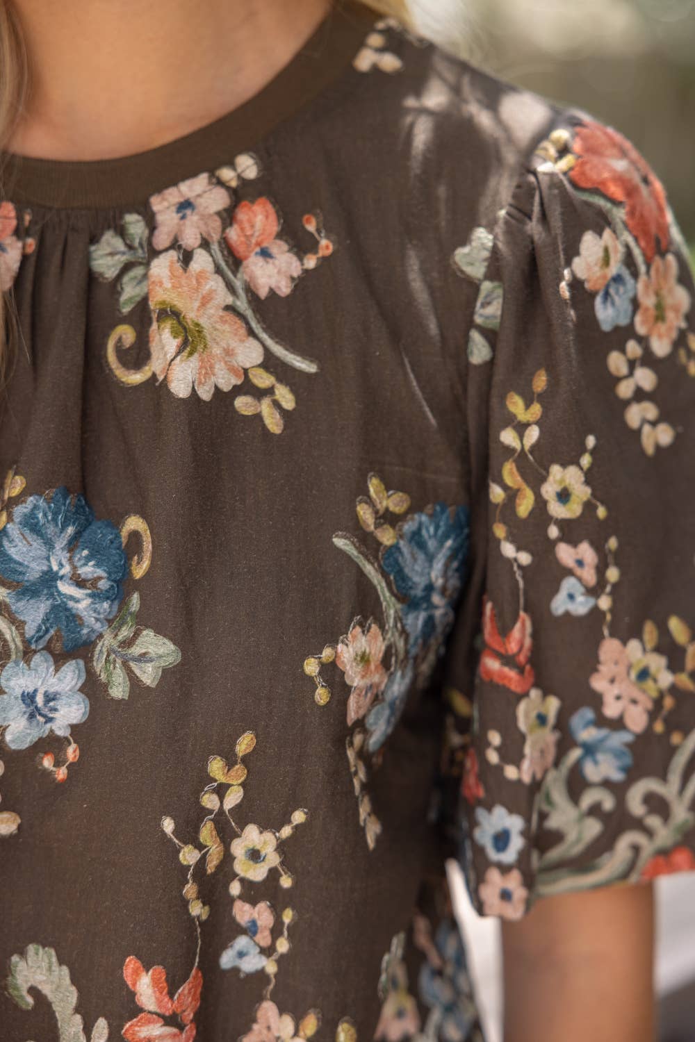 Floral Embroidered Top