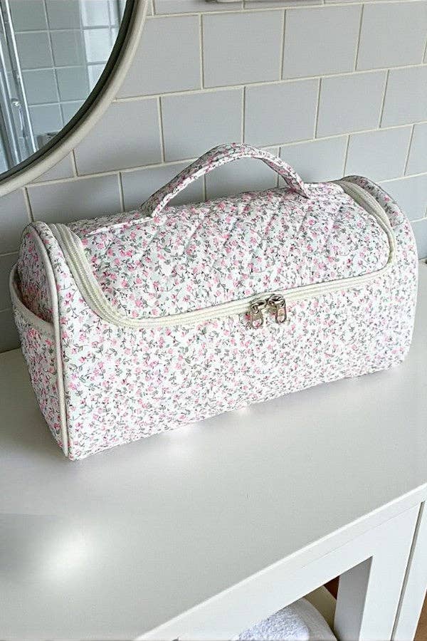 Penelope Pink Floral Cosmetic Case
