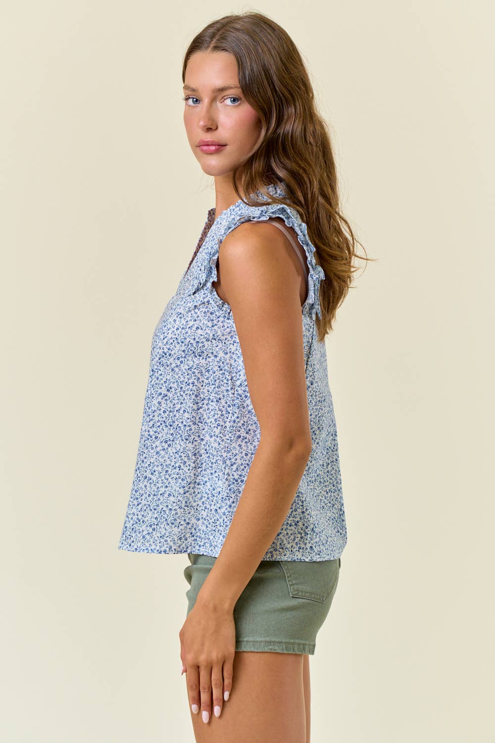 Floral Cap Sleeve Top