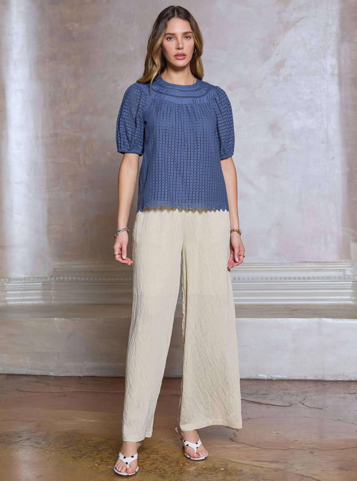 Eyelet Embroidery Blouse