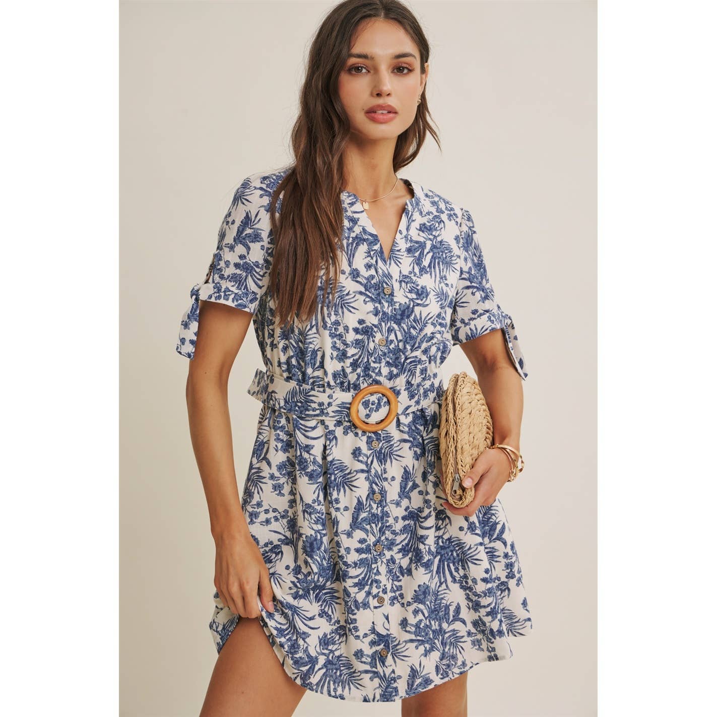 VINEYARD FLORAL MINI DRESS